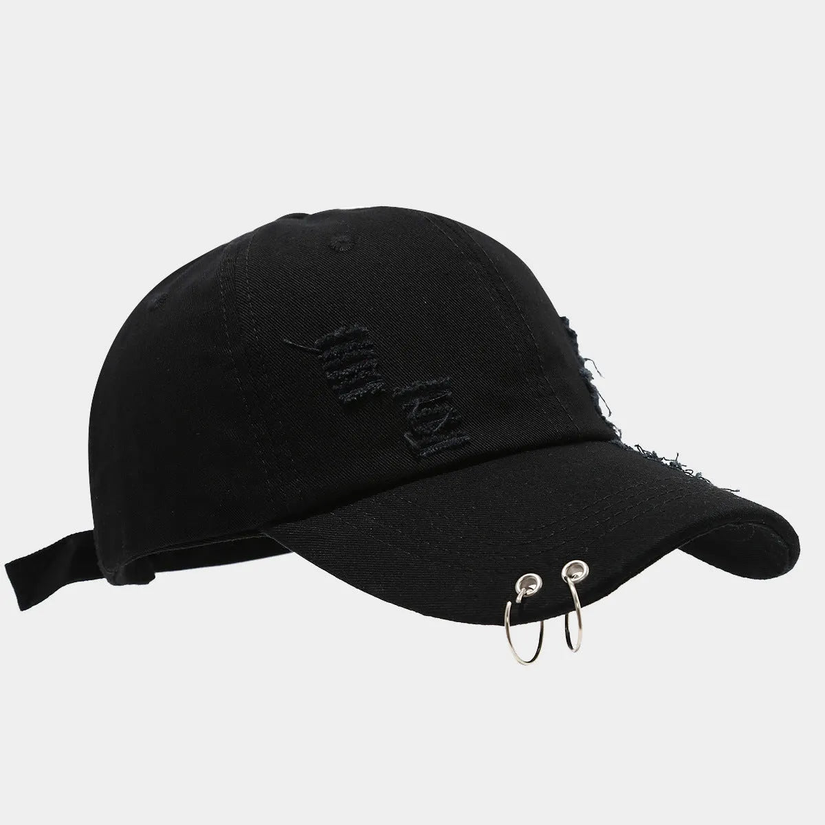 Men's denim baseball cap with adjustable strap in light blue jeans colour