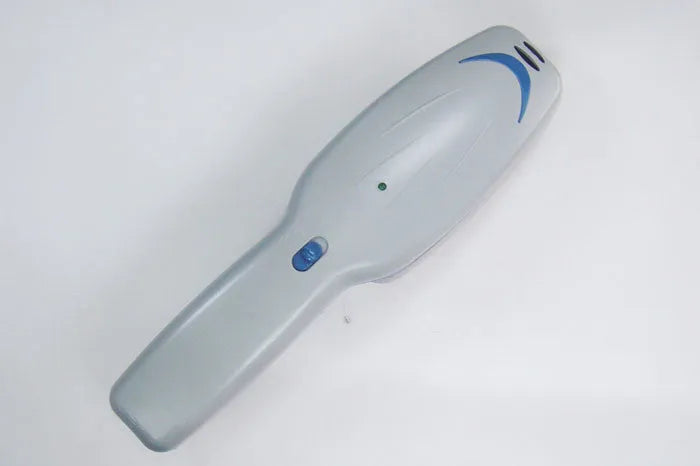 Pet comb with negative ion technology showing removable brush head and 78 comb teeth for grooming with active oxygen release