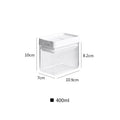 White transparent plastic 400ML storage tank for whole grains with lid