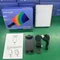 Pocket LED fill light with clip mount attached to mobile phone for photography lighting