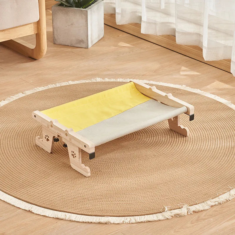 Wooden cat hammock hanging bed suitable for balcony windows or bedside, seven style options available