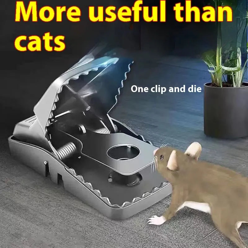 Automatic mouse cage trap in iron or plastic construction with small, medium, and large size options