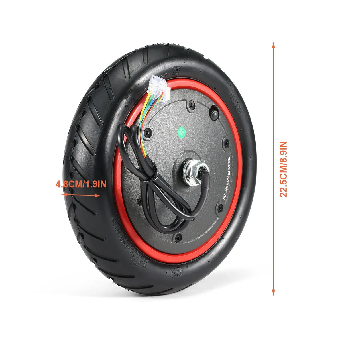 Butyl rubber inner tube for an 8.5 inch electric scooter wheel