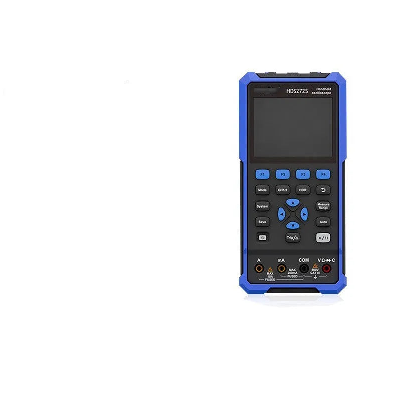 Owon HDS272 handheld digital oscilloscope with testing probes and accessories for automotive electronics repair