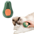 Green and white cat steam brush with water spray function and silicone bristles for pet grooming