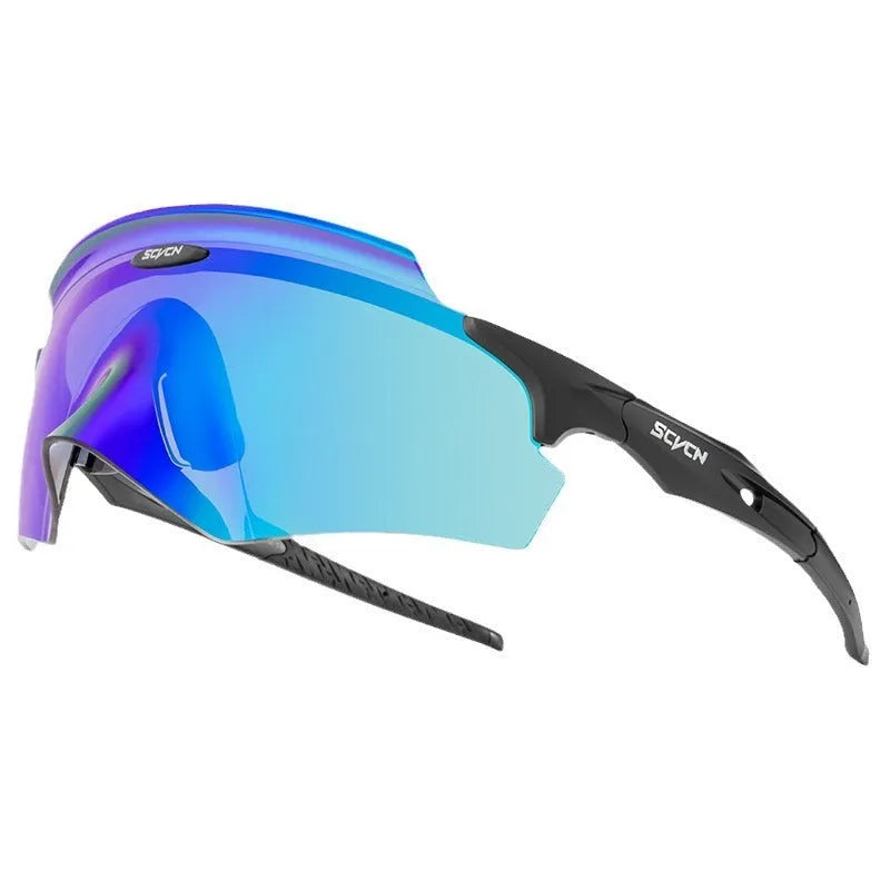 Frameless integrated lens athletic glasses in dazzling color with Tr material construction for sports