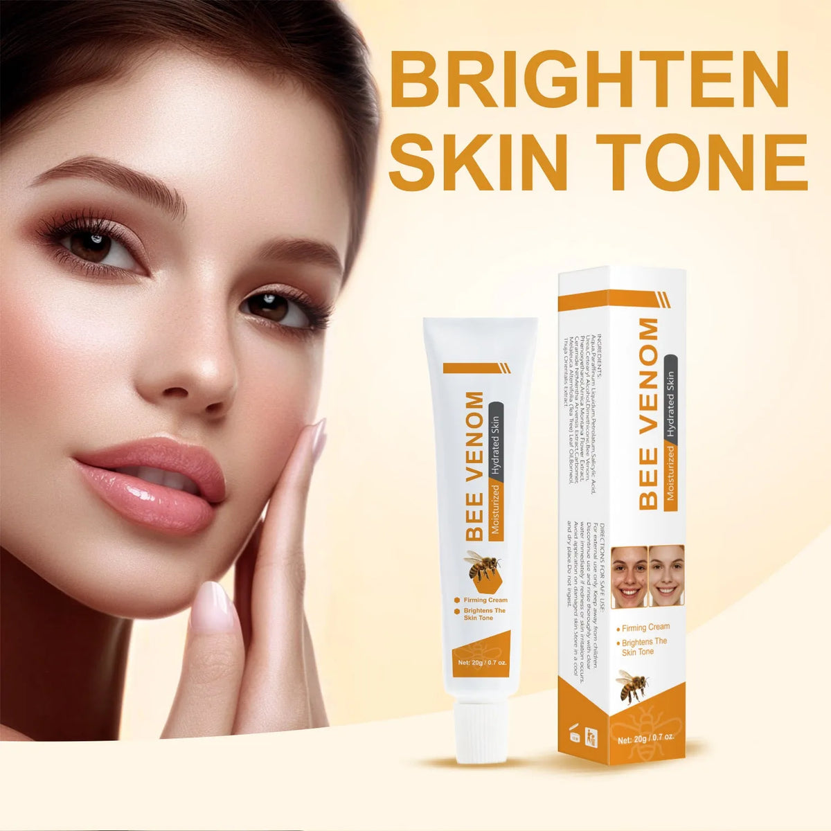 BEE facial and neck cream 20g jar with honey-based moisturising formula