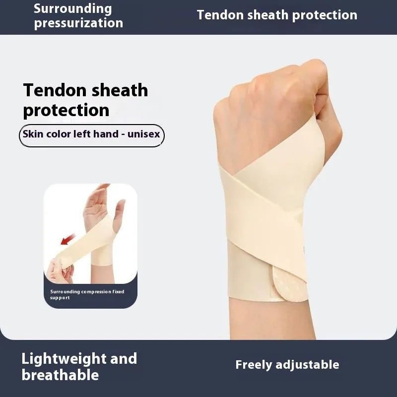 A pair of adjustable black neoprene athletic wristguards for wrist support during sports.