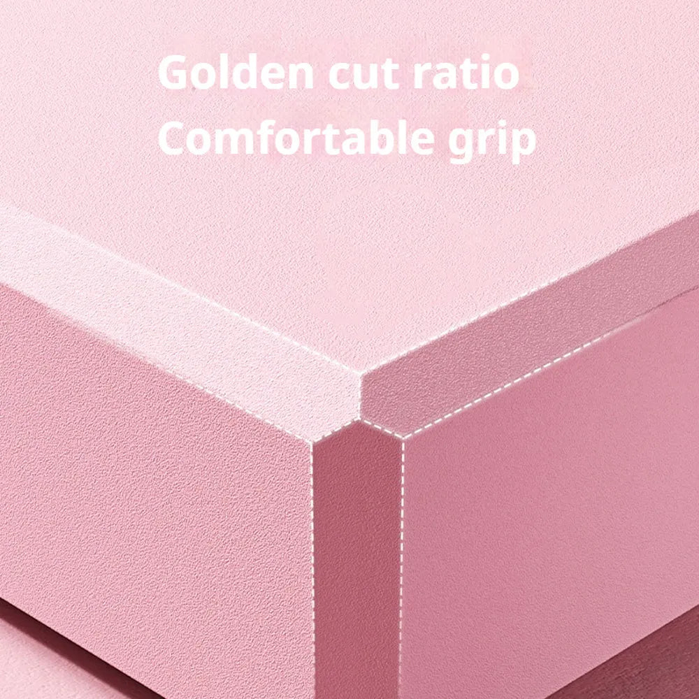 Solid colour EVA foam yoga block with hexagonal ridges for grip