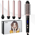 Automatic large wave hair curler in rose gold or black with three headbands