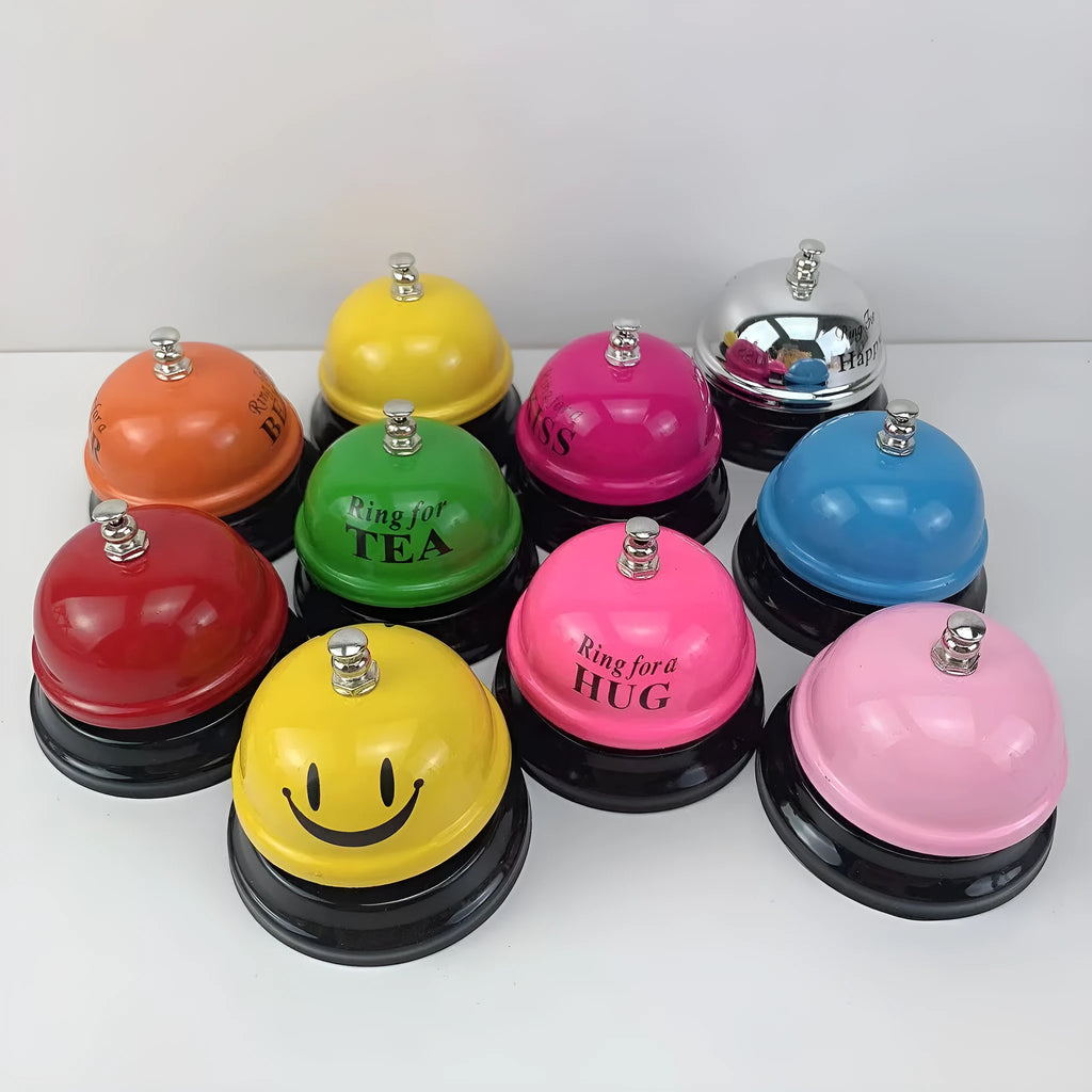 Iron game bell in multiple colour options for classroom or restaurant use
