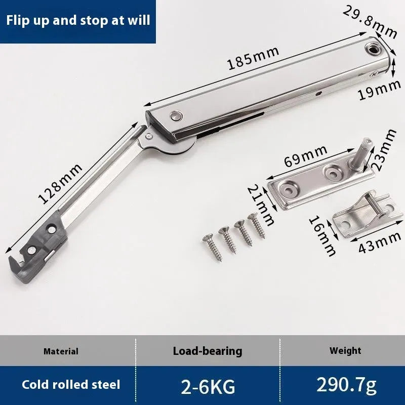 Cold rolled steel cabinet support rod with stainless steel finish for tatami cabinet doors