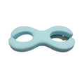 Blue cylindrical memory foam cervical pillow showing 6cm and 9cm thickness options