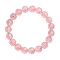 Natural white water strawberry quartz crystal bracelet with 19 round beads measuring 10-10.8mm