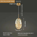 Modern glass chandelier ceiling light with adjustable height and remote control