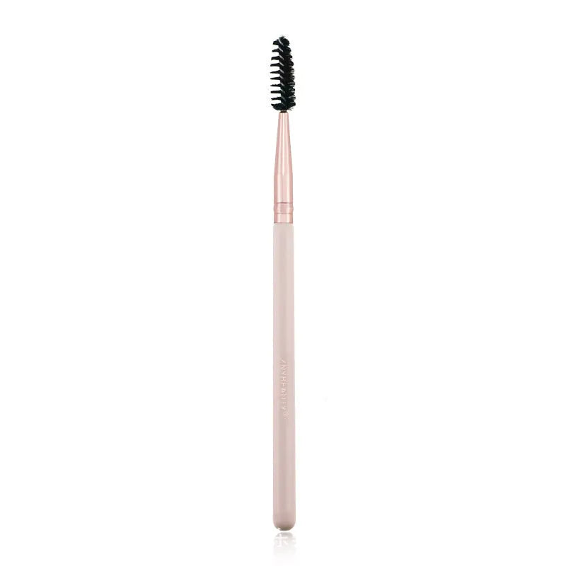 26 pink makeup brushes with wooden handles in PU storage case