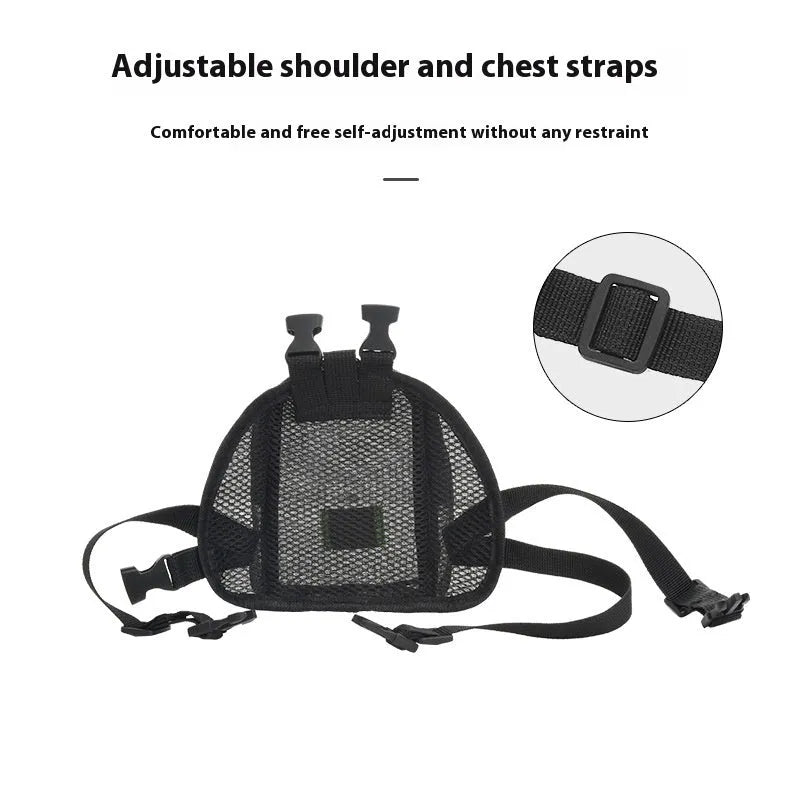 Solid-colour breathable dog carrier backpack for hands-free pet transport in blue, purple, black, or dark grey.