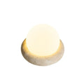 Modern bedside table lamp with wireless remote control and yellow cave stone night light