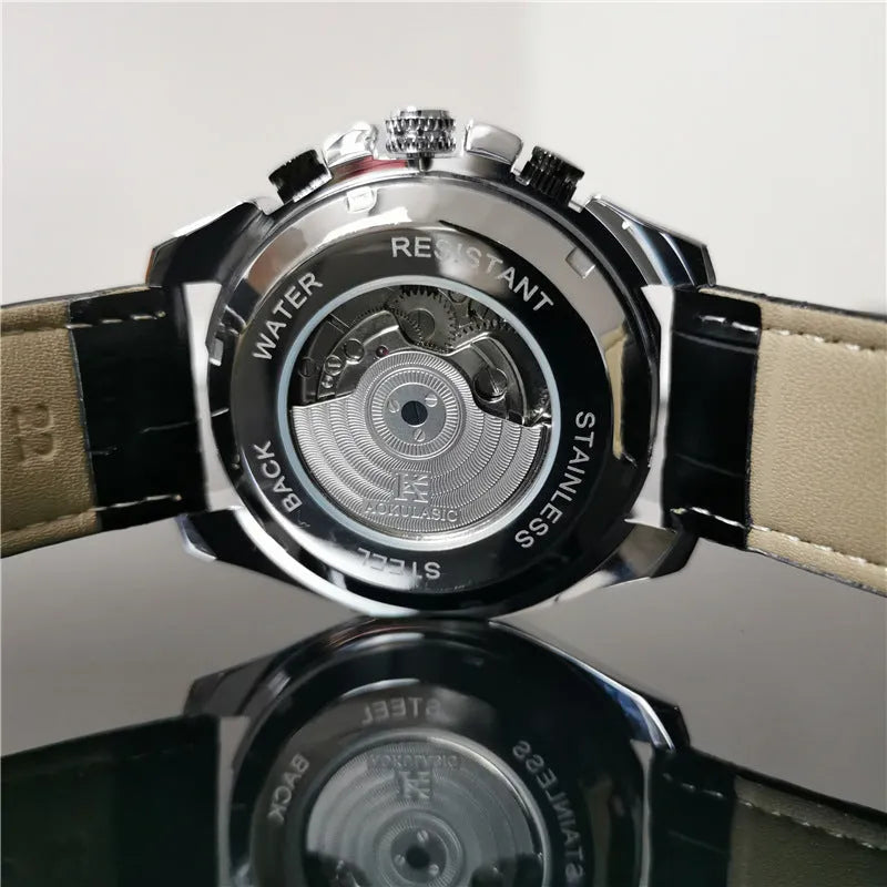 Men's automatic mechanical watch with a multi-functional dial in a choice of eight case and colour combinations.