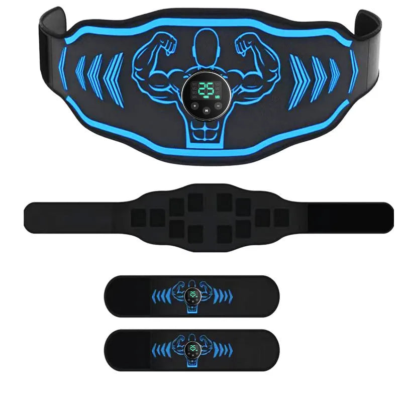 Smart EMS massage belt fitness equipment with rechargeable battery and timing function