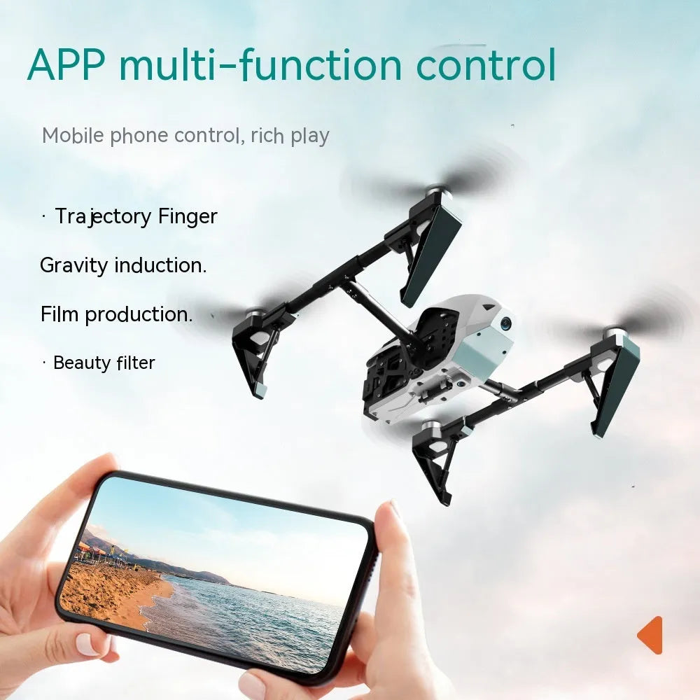 Alloy KS66 UAV drone in white or black with camera, remote control, spare propellers and storage bag