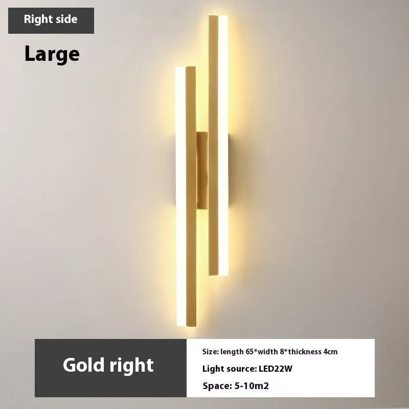 Scandinavian minimalist LED wall light with an acrylic shade on a black arm, mounted on a light-coloured wall.