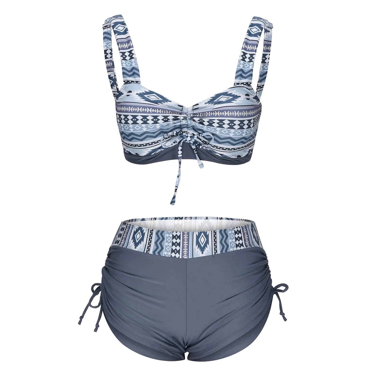 Women's two-piece bikini swimsuit with removable chest pads in the pictured colour.