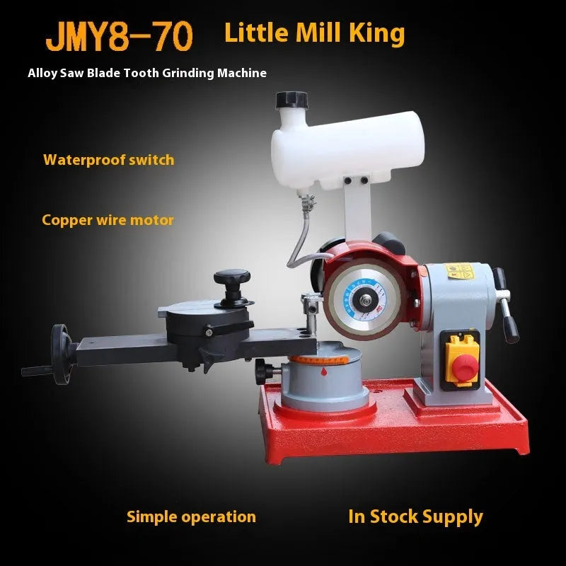 Xiao Mowang manual gear grinding machine for sharpening alloy circular saw blades on workbench