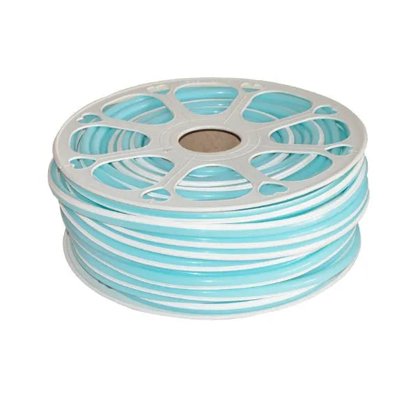 Flexible silicone neon light bar decorative seal in nine colour options showing 8mm diameter and 50 metre length
