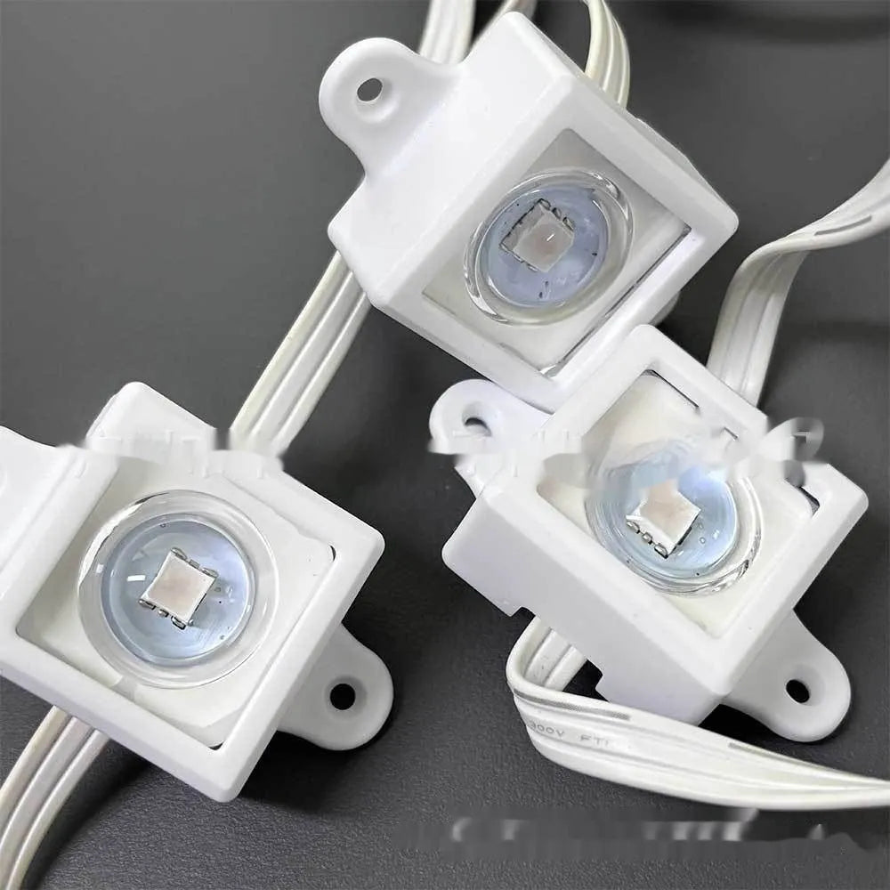 White plastic LED light fixed bracket protective lampshade measuring 1.7cm by 6cm