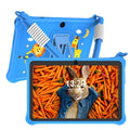 7-inch children's silicone tablet protective case with flat strap in sapphire blue colour