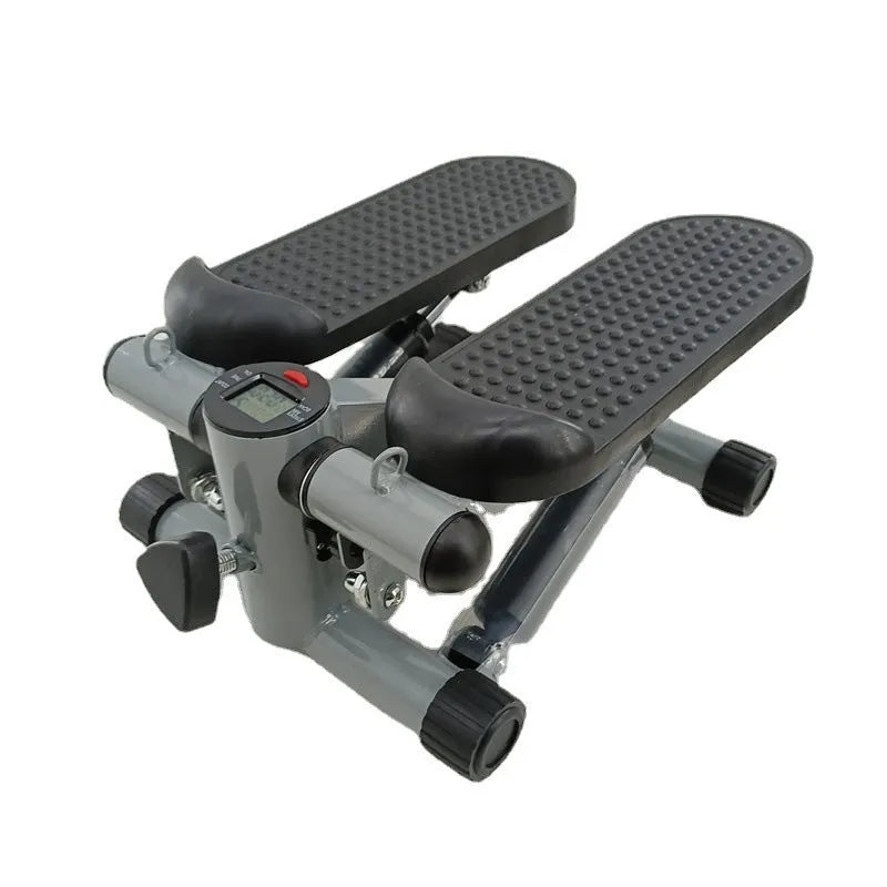 Silver grey hydraulic mini treadmill for waist slimming and home fitness