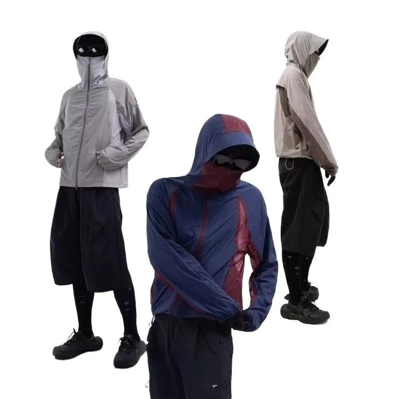 Mesh stitching thin sun protective clothes in nylon fabric available in multiple colours