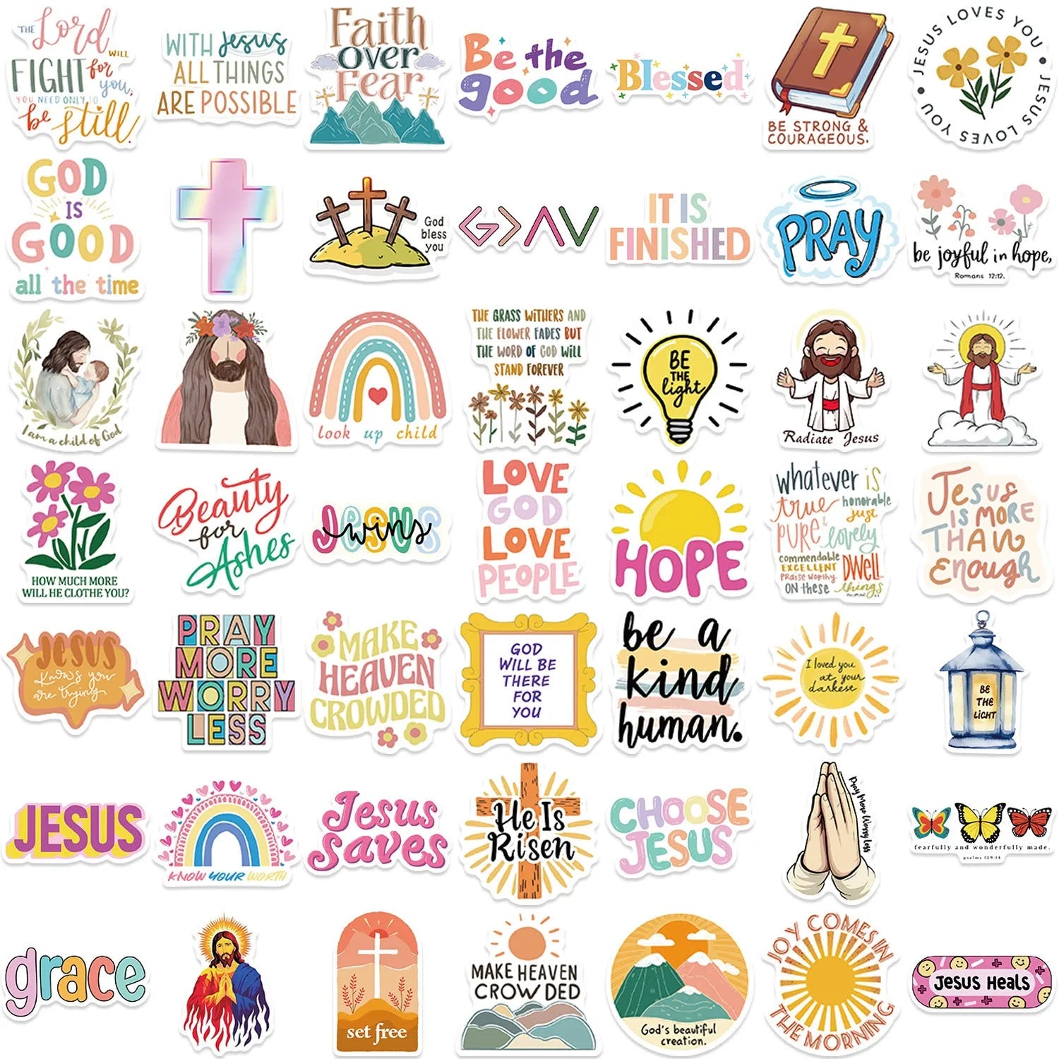 Pack of 50 graffiti stickers with random printed patterns for equipment decoration