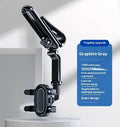 Car windscreen mobile phone bracket with clip stabiliser in black and grey colour option