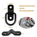 Galvanised carbon steel floor hook for trucks with black finish and pull ring design