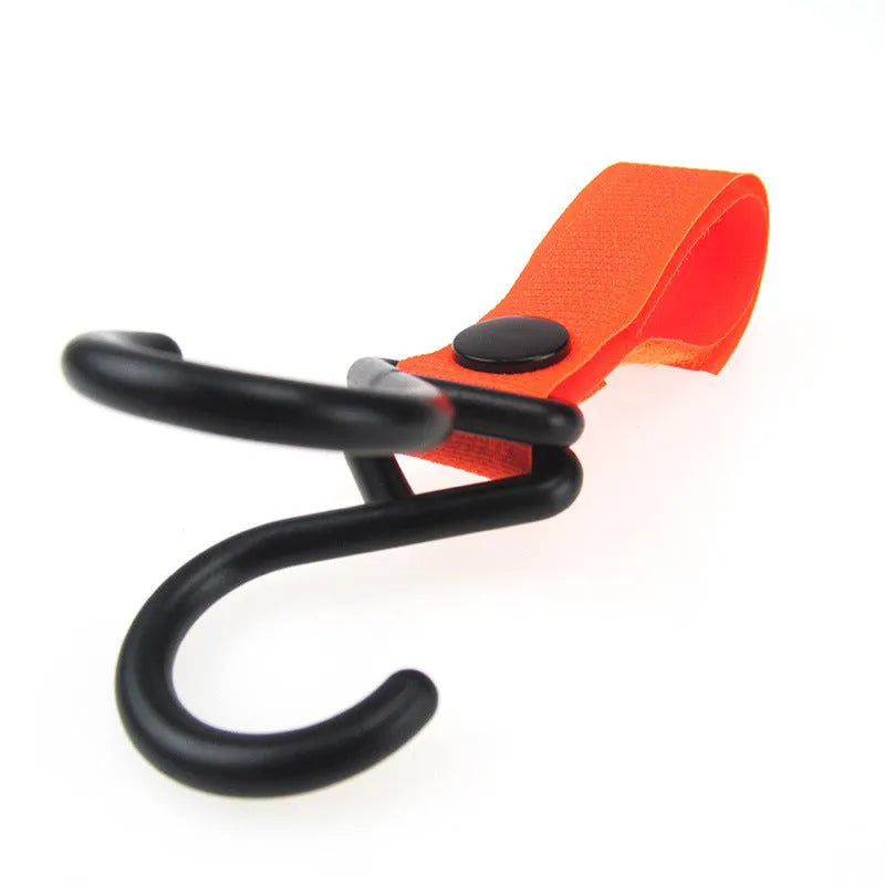 Nylon luggage Velcro hook in multiple colour options showing strap and metal hook