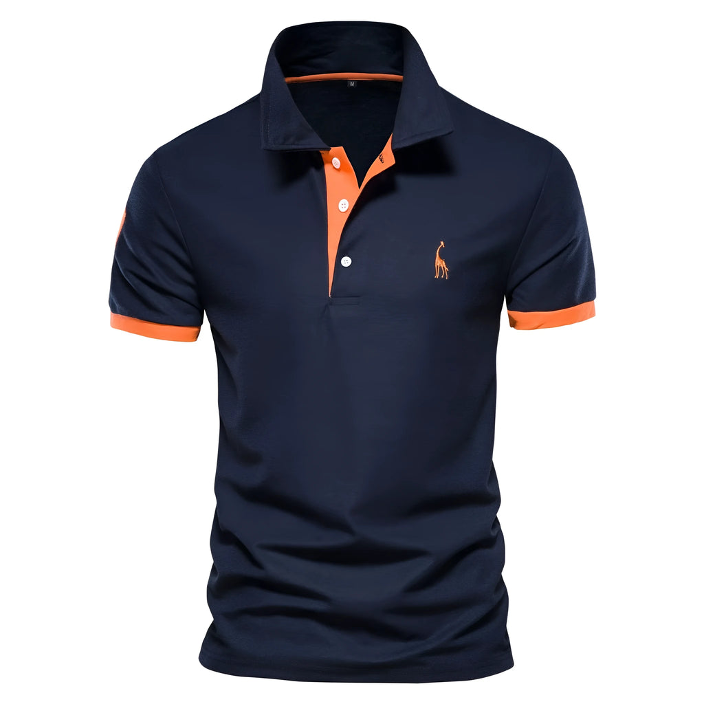 Men's slim fit embroidered short sleeve t-shirt in cotton blend fabric multiple colour options