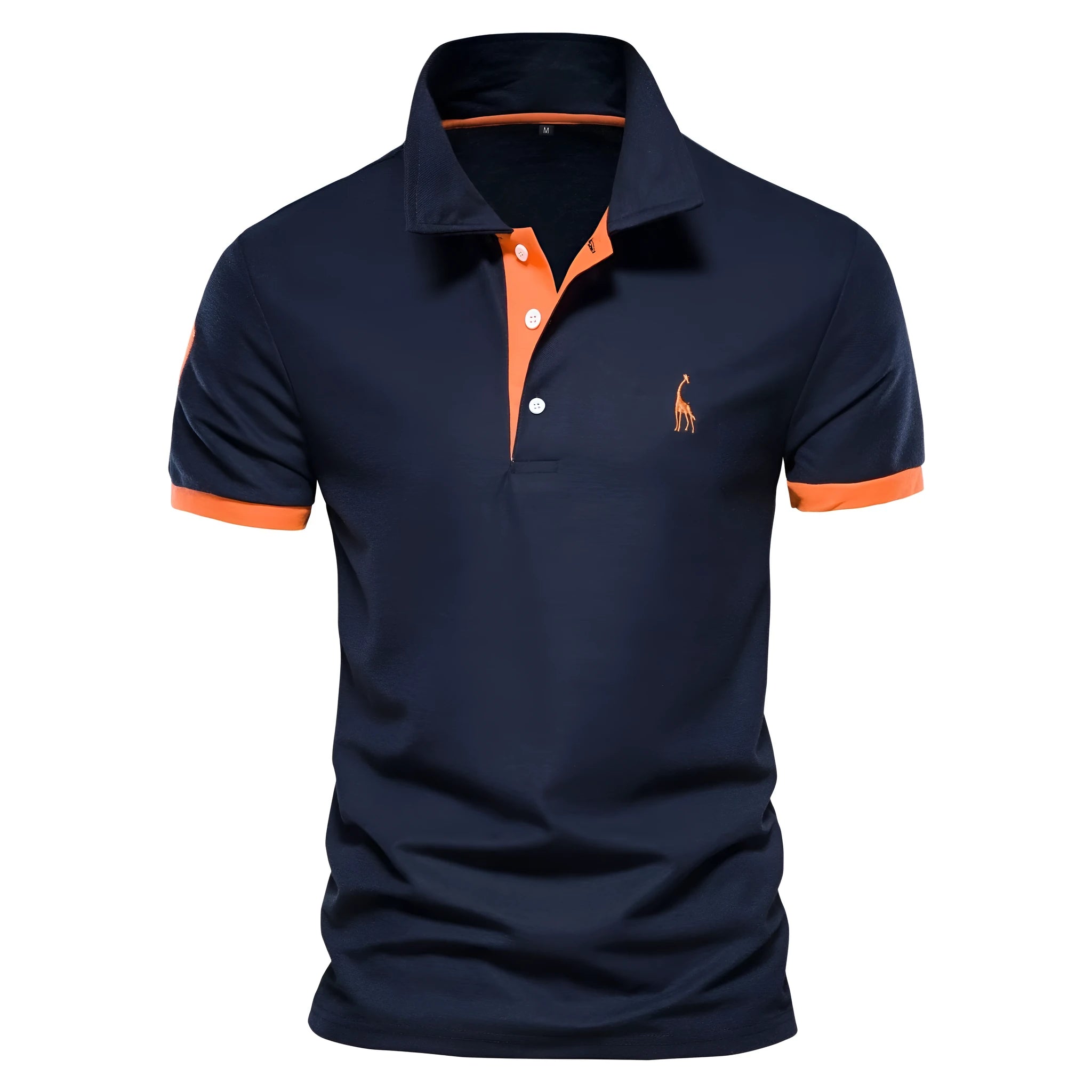 Men's slim fit embroidered short sleeve t-shirt in cotton blend fabric multiple colour options
