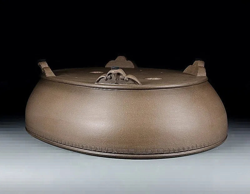 Handmade purple sand oval flowerpot classical style 50 cm length