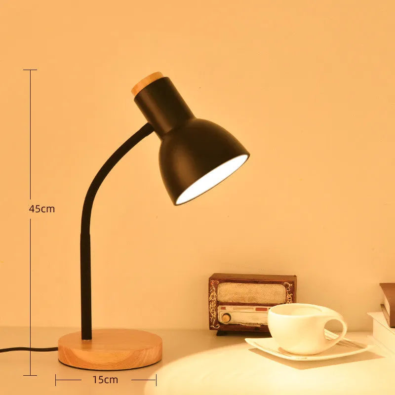 Nordic style eye protection table lamp with dimmer switch and LED lighting in multiple colour options