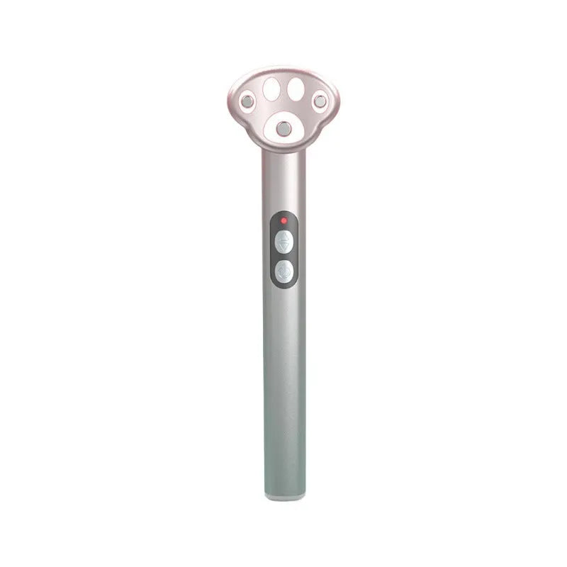 Gradient pink cat's paw shaped eye beautification instrument with micro-current therapy functions
