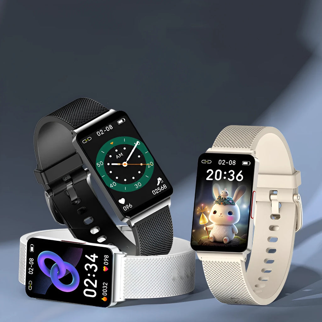 EP08 blood glucose monitoring smart bracelet with touch screen on TPU wrist strap