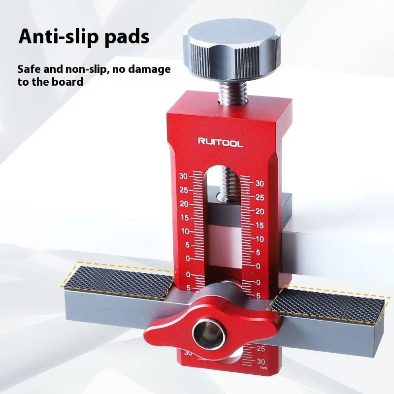 Aluminium alloy cabinet door installation aid tool for woodworking hinge fitting