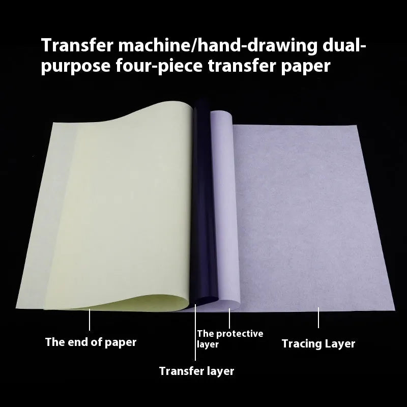 A4 tattoo transfer paper with transfer paste gel for professional design applications