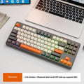 Wireless Bluetooth dual-mode mechanical feel keyboard in blueberry, cheese, coffee, and shimmer colour options