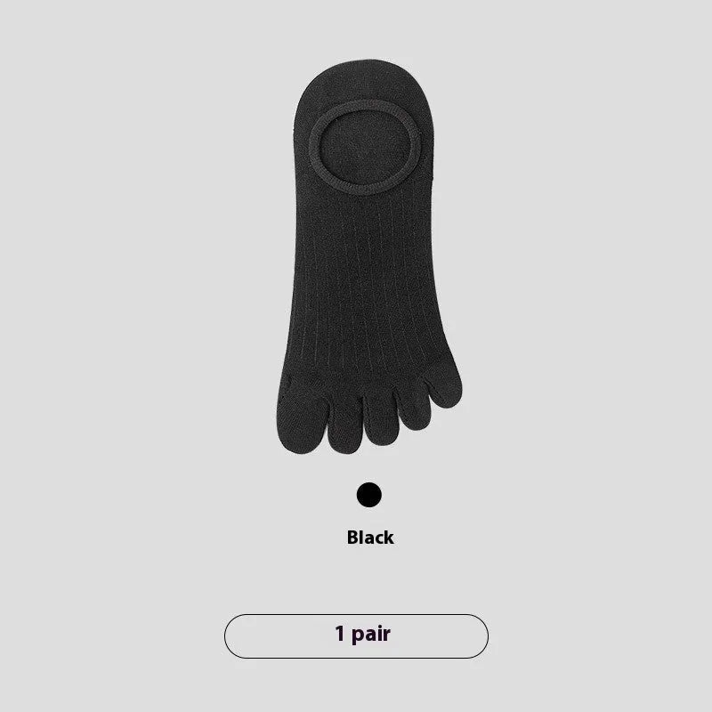 Men's five-finger invisible socks in modal fabric showing toe separation design