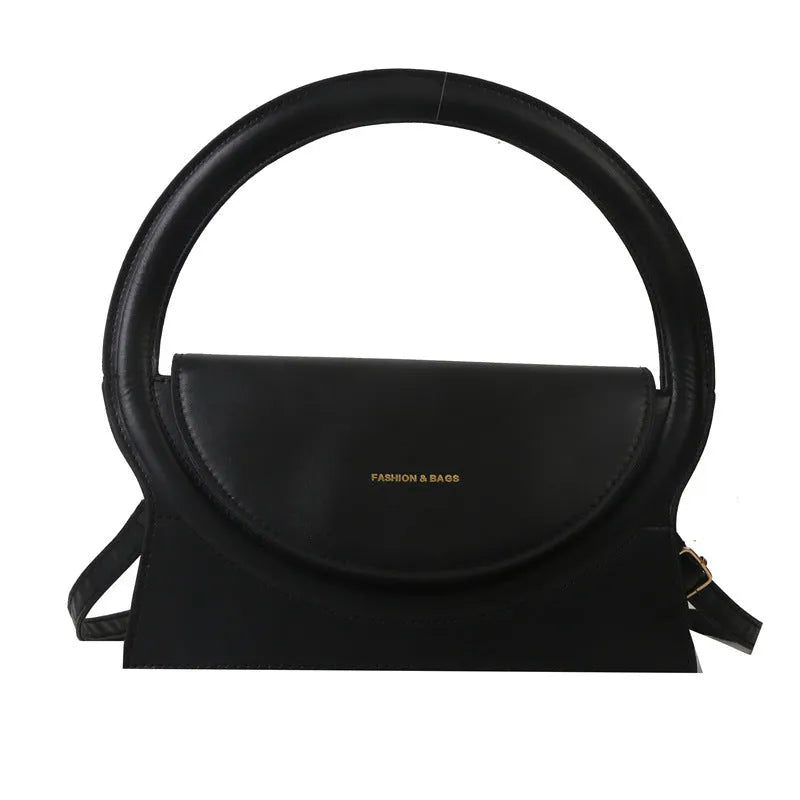 Horizontal square messenger bag with mobile phone compartment in street trend style
