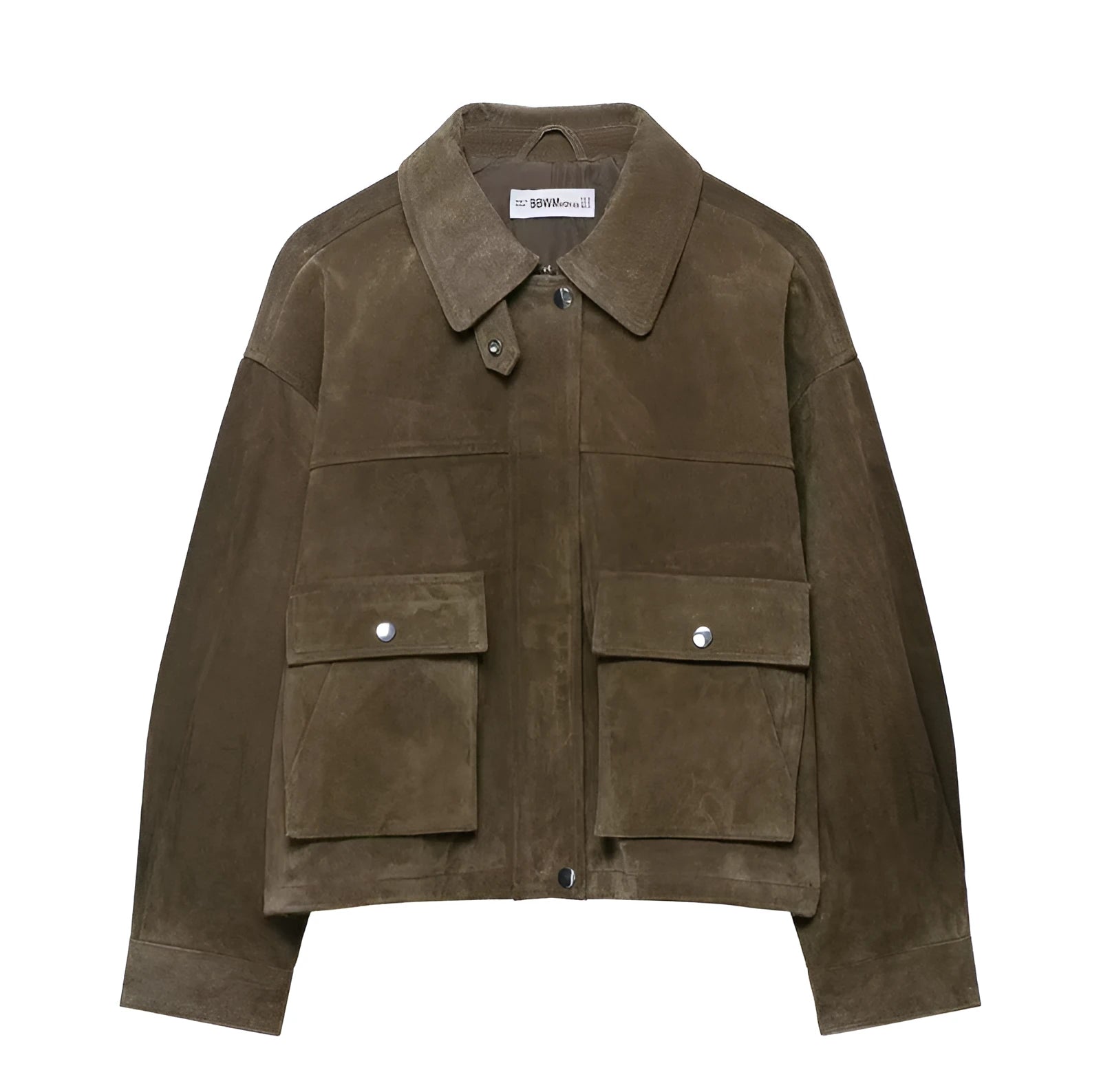 Women's medium thickness PU jacket in Japanese Korean casual style with regular fit