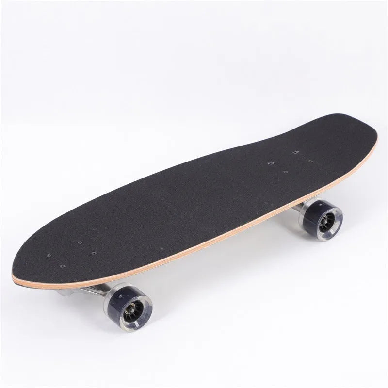 White 31-inch maple wood street scooter deck for urban transport